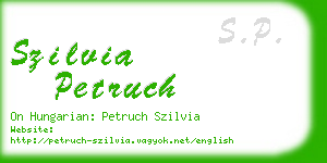 szilvia petruch business card